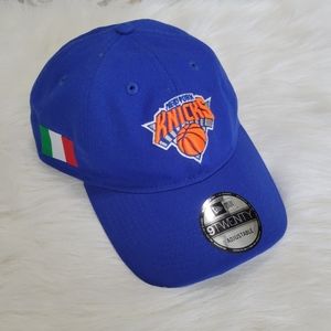 NBA NY Knicks Italian Flag New Era Hat Adjustable  NWT